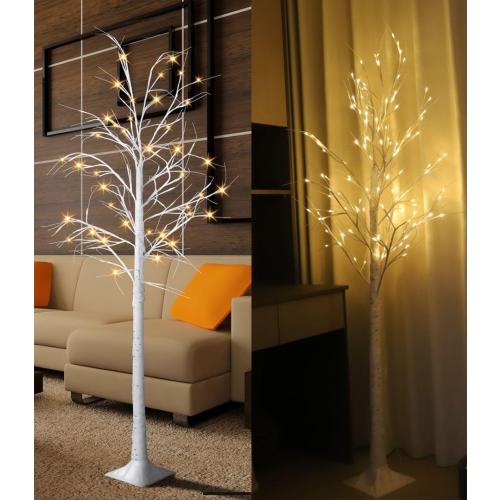 Lighted Tree,2 Pack 6 Ft 240 Led Warm White Birch Tree Light Detachable Tree Light Fairy Light Spirit Tree Fall Decor for Home Twinkling Tree Party Bedroom Wedding Thanksgiving Christmas Decorations