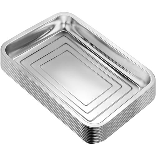 Stainless Steel Plant Trays, 20 Pack Multi-Purpose Tray for Indoor Outdoor Plants, Seed Starting Tray for Potted Plants(11.6 inch×15.2 inch, 1.45 Height, 5-Pack)