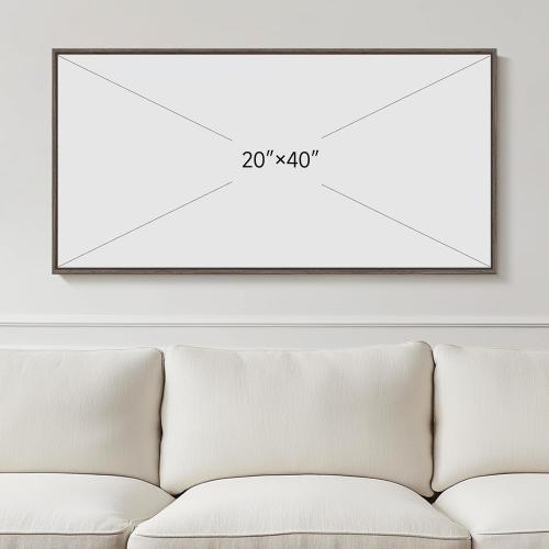 Framed Vertical Colorful Forest Living Room Wall Art, Large Tree & Path Picture Artwork for Walls, Farmhouse Landscape Vertical Canvas Print for Office Kitchen Foyer Stair Hallway Wall Decor, 20x40 In