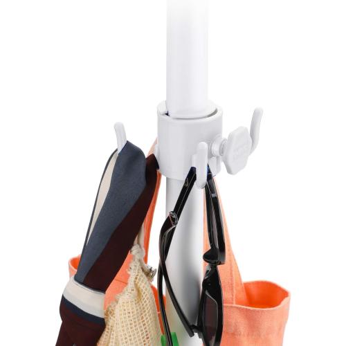TAGVO Beach Umbrella Hanging Hook, 2 Pack Umbrella Hooks Hanger, 4 Prongs Beach Umbrella Hanging Holder, Beach Accessories for Beach Camping Trips