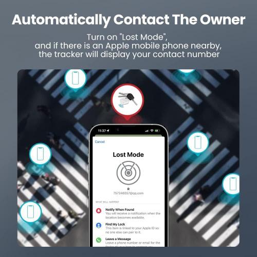 Bluetooth Tracker and Item Locator: Key Finder, Smart tag Item Finder Works with Apple Find My(only iOS Compatible),1 Year Replaceable Battery, Smart Tracker for Keys Bags Wallets Pet (White-1pack)
