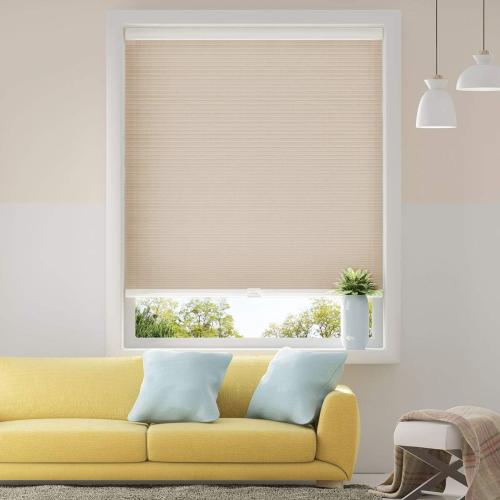 Cellular Blinds Cordless Shades for Windows Single Cell Shade - Provide Privacy and Filters Light - 34 x 64 inch, Ivory Beige(Light Filtering)