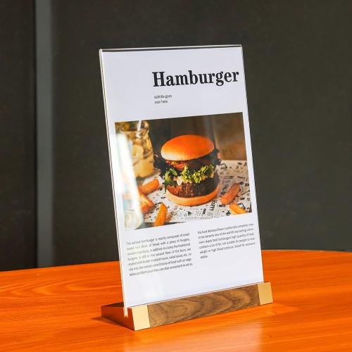 3 Pack 8.5x11 Inch Acrylic Sign Holder and 3 Pack 8.5x11 Inch Acrylic Double-Side Sign Holder