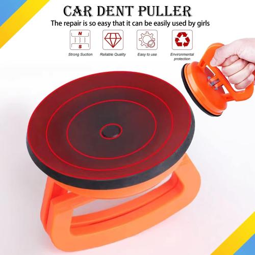 Car Dent Puller,Powerful Car Dent Puller, Car Dent Removal Kit,Dent Remover Tool for Car Dent Repair, Glass, Screen, Tiles Lifting and Objects Moving (Orange Black)