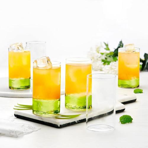 Borosil VCL350 Vision Classic [Set of 6] Premium Clear Lightweight & Durable Drinkware, Odor Resistant, Dishwasher Safe - For Water, Juice, Beer, Wine, and Cocktails |12 Ounce Cups
