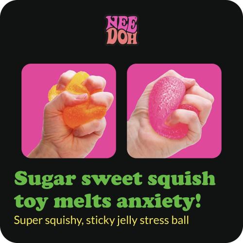 Schylling NeeDoh Gumdrop - Textured Sensory Toy with Super Solid Squish - 2.5 Tall - Colors May Vary (Pack of 1) | Sensory Squish Toy with Super Solid Squish