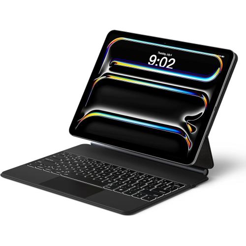 Keyboard Case for iPad Pro 11 inch Magic-Style Magnetic Keyboard Case with Multi-Touch Trackpad, Floating Cantilever Stand Compatible with iPad Pro 13 inch