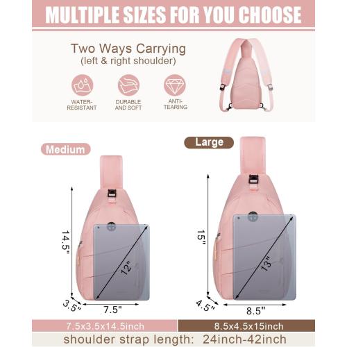 Crossbody Bags for Women Men Trendy Sling Bag Backpack Casual Chest Bag with Convertible Shoulder Strap