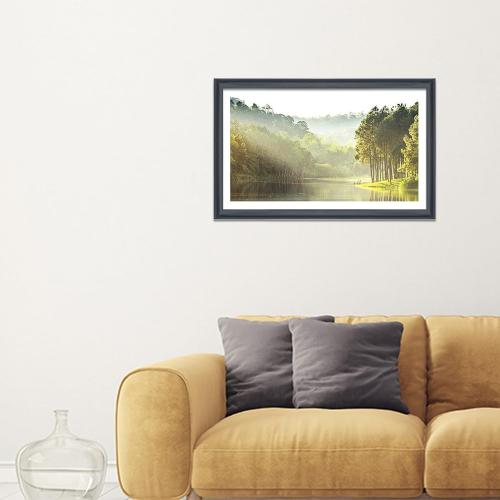 17x28 Picture Frame Solid Wood Black, Display 15x26 (With mat) or 17x28 (Without mat) Photos, Poster, Painting,Puzzles (X23B1728W1526)