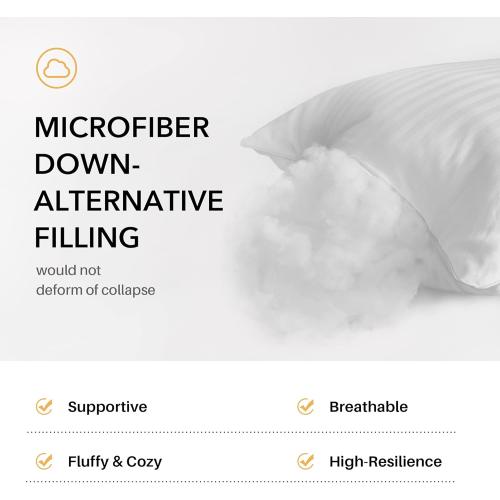 Oubonun 26 x 26 Euro Pillow Inserts, Firm and Fluffy Decorative Square Pillows for Couch Bed Sofa with Soft Cotton Cover White Cushion with Down Alternative Pack of 2