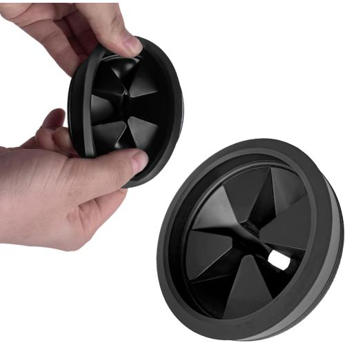 3 1/8 Inch Garbage Disposal Sink Baffle Splash Guard, Quiet Collar, Black Rubber, Perfect Fit for Insinkerator, Moen, Waste King, GE Disposer