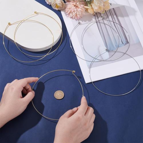 UNICRAFTALE 6Pcs Wire Wrap Collars Necklaces Metal Plain Chocers Collar Necklace Open Choker Necklaces for Women Open Choker Necklace Gifts