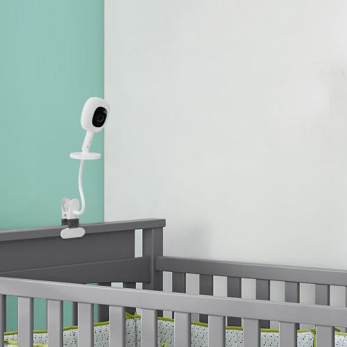 iTODOS Baby Monitor Mount Compatible with Nanit Pro Smart Baby Monitor & Flex Stand Baby Monitor, 8inches Flexible Arm Monitor Mount,Attach Your Baby Cam Wherever You Like-1pack (baby monitor not included)