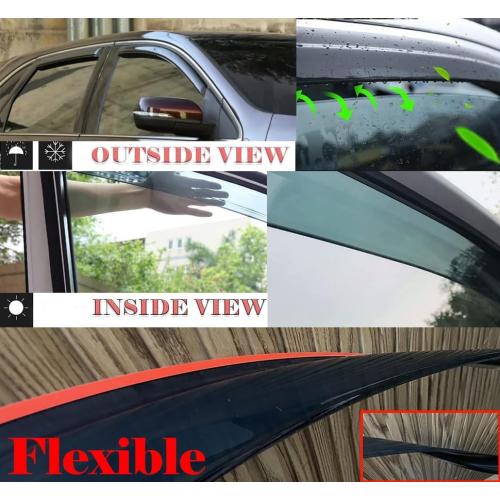 in-Channel Style Smoke Window Sun Rain Visors Vent Guard Shade Compatible with Nissan Titan Crew Cab 2004-2015