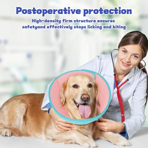 Mosago Soft Dog Cone Collar after Surgery Alternative for Dogs to Stop Licking, Comfort Collars for Large/Medium/Small Pet, Adjustable Elizabethan Neuter Recovery E Cones of Shame Neck & Head Ecollars