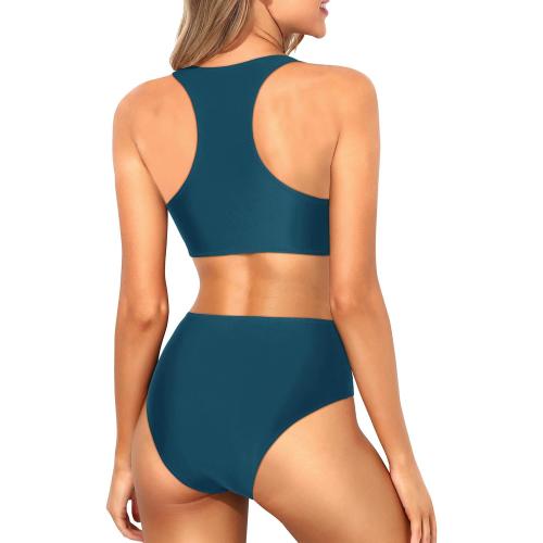 Tempt Me Women Two Piece High Waisted Bikini Set Sporty Swimsuits Bathing Suit with Bottom for Teen Girls