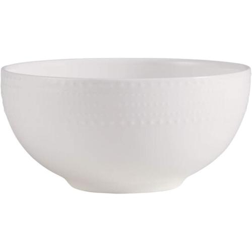 Mikasa Annabelle Bone China Dinnerware Set, 40-Piece Service for 8, White Hobnail Detail, Dinner Plates, Salad Plates, Bowls and Mugs, Dishwasher and Microwave Safe‼️light dirt and incomplete‼️