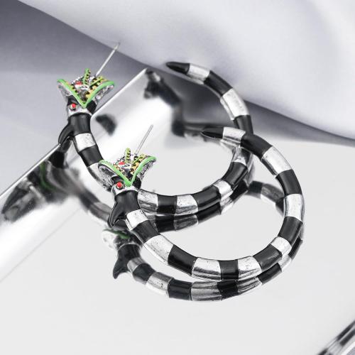 Coral Snake Earrings for Women Halloween Snake Hoop Earrings Gothic Punk Jewelry Halloween Cosplay Costume Shirts Accessories