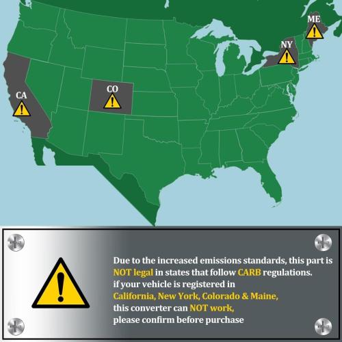 Y Pipe Catalytic Converter 50493 Replacement for Ford E-150 E-250 E-350 Super Duty 5.4L 2005-2008 AKWH
