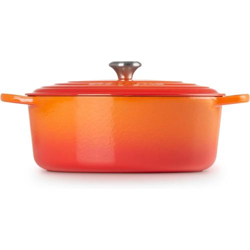 Le Creuset Enameled Cast Iron Signature Oval Dutch Oven, 8 qt., Flame