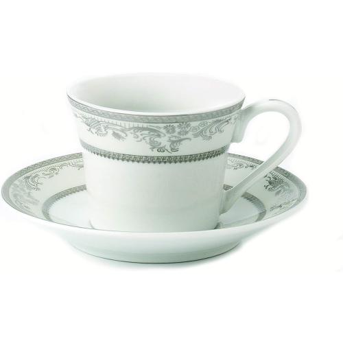 6Pc 2oz Silver Lorren Home Trends Juliette-6 Espresso or Demitasse Cups, Silver., Holds 2 Ounces