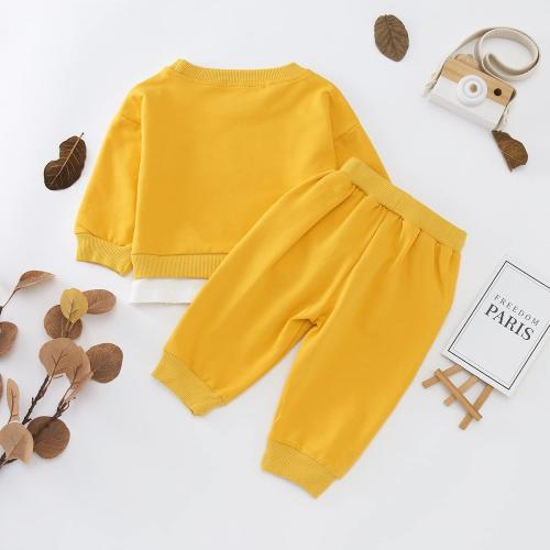 Toddler Size 80 Baby Girls Boys Clothes Sports Wear Bear Embroidery Sweatshirt Tops Pants 2PCS Tracksuit Outfits Clothes Set