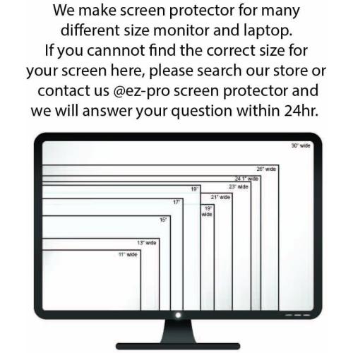 Privacy Screen Filter for 19 inches Desktop Computer Monitor, Screen Protector size is 16.1 inch width x 10.1 inch height. Anti Blue Light and Anti Glare