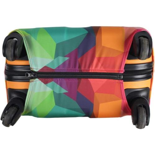 Explore Land Travel Luggage Cover Suitcase Protector Fits 27-30 Inch Case (Geometry, L)
