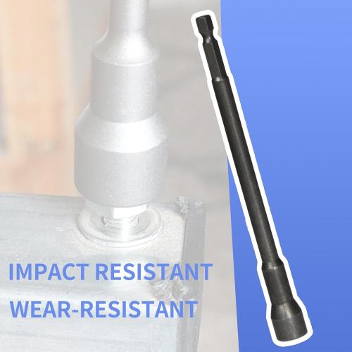 YXQ 2Pcs 10mm Hex Nut Driver Magnetic Extension Socket Drill Bit Holder, Power Nut Driver Bit Set 1/4 Quick-Change Hex Shank Drill Bit Holder for Electric Dril,150mm Length