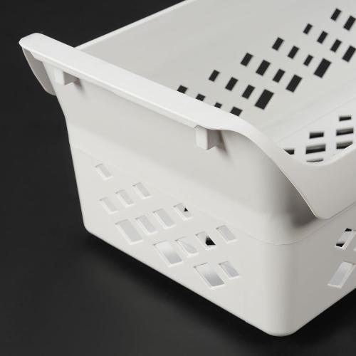 HECASA Storage Basket for Frigidaire Chest Freezer Crisper Drawer Accessory ABS Plastic Replacement 5304512718 White Universal