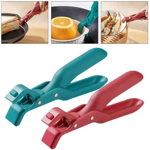 NEW 2026 MODEL Hot Plate Gripper,Multi-purpose Anti-Scald Bowl Holder Clip, Hot Plates Gripper Lifters Tongs,Multi-function Hot Bowl Dish Plate Grippers Clips for Kitchen (Green Red)