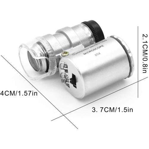 Diamond Tester Pen, Professional Jewelry Diamond Tester with 60X Jewelry Loupe Magnifier, Diamond Selector for Novice and Expert (Non-Rechargeable)
