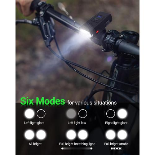Victoper Bike Light, High Lumens Super Bright Bicycle Lite, 6 4 Modes USB Rechargeable Bike Headlight & Taillight Set, Waterproof Safety Bike Front & Rearlight for Road, Mountain, Night Riding