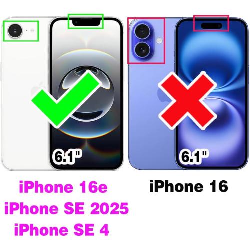 Phone Case for iPhone 16e/SE 2025/SE 4 with Tempered Glass Screen Protector and Credit Card Holder Wallet Cover Stand Leather Cell Accessories i Phone16e i16e 16 e SE4 4th Generation 16eCase Brown