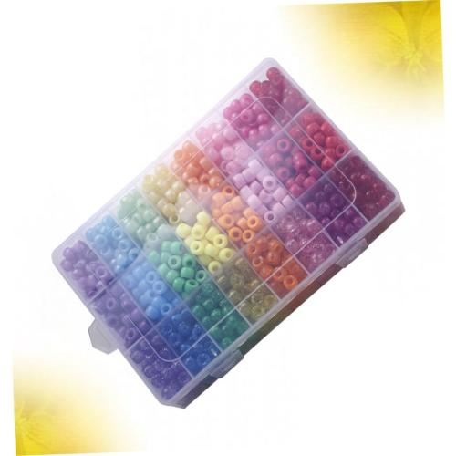 DOITOOL 1200pcs Beads Plastic Large Hole Beads DIY Jewelry Making for Bracelets Necklace DIY Accessories