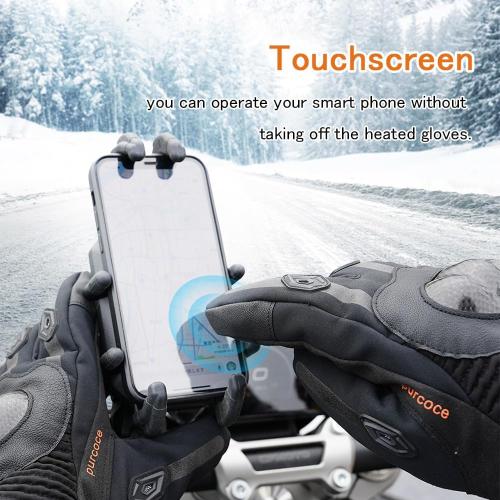 Heated Gloves for Men & Women - Rechargeable Batteries, Electric, Touchscreen, Waterproof, Windproof, Non-Slip, Skiing, Cycling, Fishing