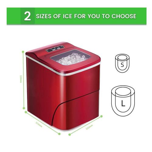 Ice Maker Machine for Countertop with Self-Cleaning 26LBS/24H Compact Automatic Ice Maker 9 Cubes Ready in 6-8 Minutes Portable Ice Cube Maker Perfect for Home/Kitchen/Office/Bar White (White)