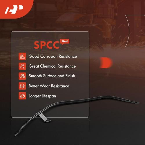 A-Premium 23.25 in Engine Oil Dipstick Tube - Metal Compatible with Chevrolet, GMC, Cadillac, Hummer, Isuzu Models - Silverado 1500, Tahoe, Suburban 2500, Sierra 2500, Yukon XL 2500, Escalade ESV, EXT