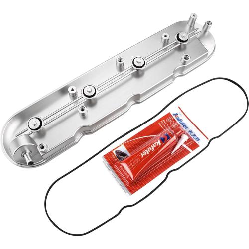 Driver Side Valve Cover with Gasket & Bolts Compatible with 1999-2008 Cadillac Escalade, Chevy Silverado, Suburban, Tahoe, Trailblazer, GMC Sierra, Yukon, Replace# 12570427 264-965