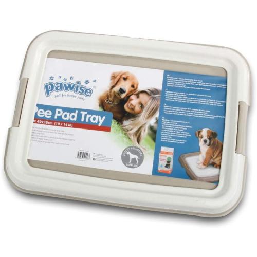 PAWISE Dog Training Pee Pad Holder Tray, Indoor Puppy Potty Pee Pad Floor Tray Dog Toilet, 24''X24', Large