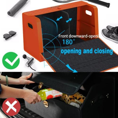GMQ Car Trunk Organizer for SUV,Car Organizers and Storage with Collapsible Storage, Large Capacity for SUV, Truck, MPV (Carbon Black)