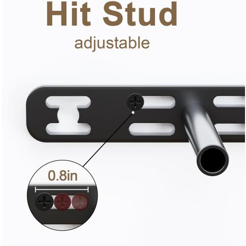 2pcs Floating Shelf Bracket Heavy Duty,Decorative Floating Shelf Hardware Hidden Black Metal Fireplace Mantel Brackets Without Jig (34X6X1.0 Without Tools)