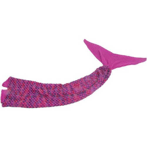 AmyHomie Mermaid Tail Blanket, Soft Crochet Sleeping Bag Blanket for Kids Adults, Mermaid Gift for Girls(Rainbow,Kids)