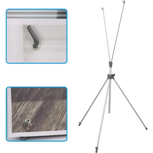 Adjustable Reinforced X Banner Stand, Fit Banner Size 23 x 63 to 32 x 78 Inches with Travel Bag