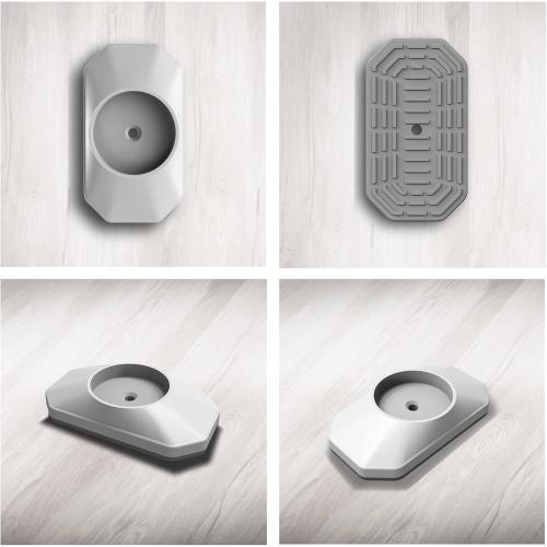 ICERO - Baby Gate Wall Protector - Protect Walls & Doorways from Pet & Dog Gates - for Child Pressure Mounted Stair Safety Gate- 4 Pack, White
