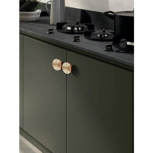 6 Pack Gold Kitchen Cabinet knobs and Pulls - Brushed Gold Zinc Cupboard Drawer Handles for Dresser Drawers