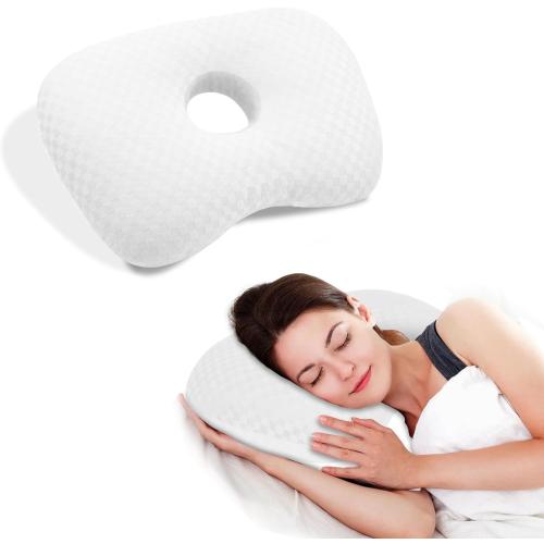White Ear Piercing Hole Pillows