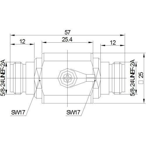 Lightning arrestor N Female to Female 50 Ohm Lightning Surge Protector with 90 V Gas Tube DC-3GHz
