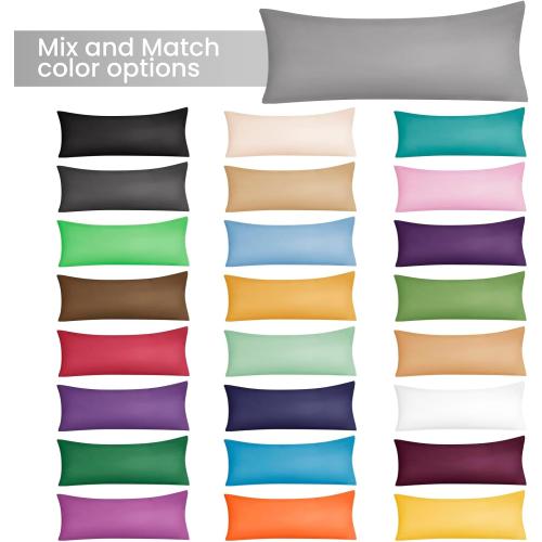 EVOLIVE Ultra Soft Microfiber Body Pillow Cover/Pillowcases 21x54 with Hidden Zipper Closure (21x54 Body Pillow Cover, Charcoal Grey)