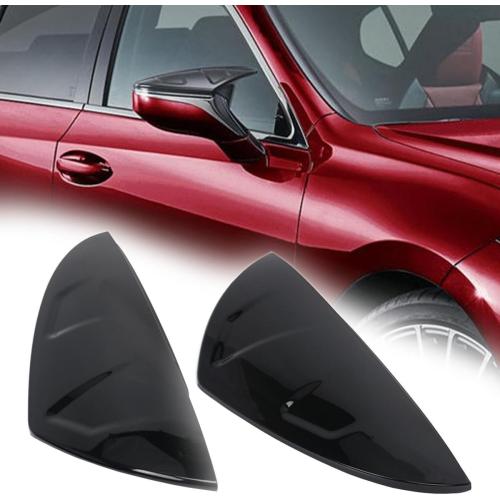 2PCS Rear View Side Mirror Cover Door Side Mirror Cover Cap Compatible with Lexus ES IS LS LC RC RCF UX 2017-2023 (Glossy Black)